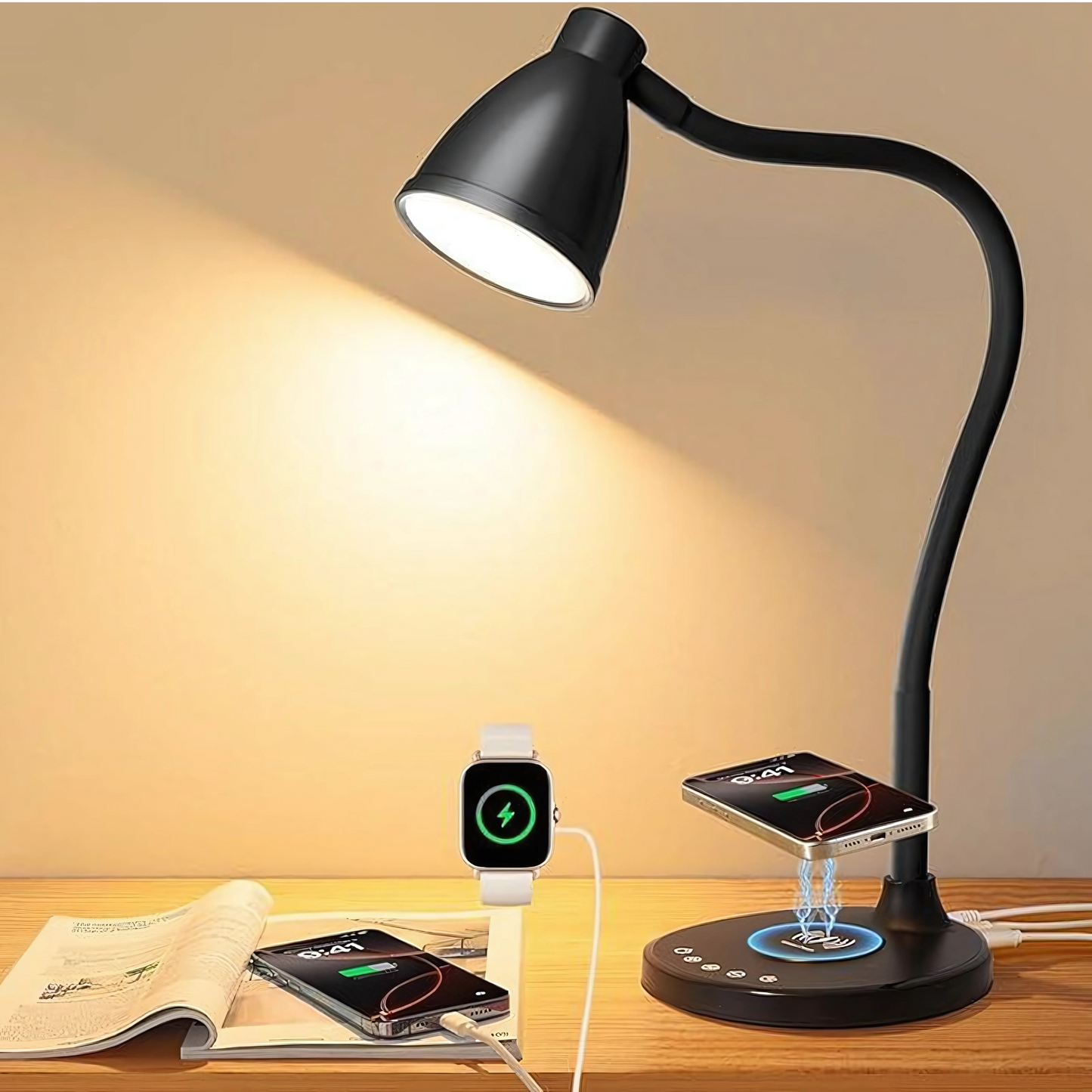 Wireless Charger Desk Lamp Suitable for Home Office