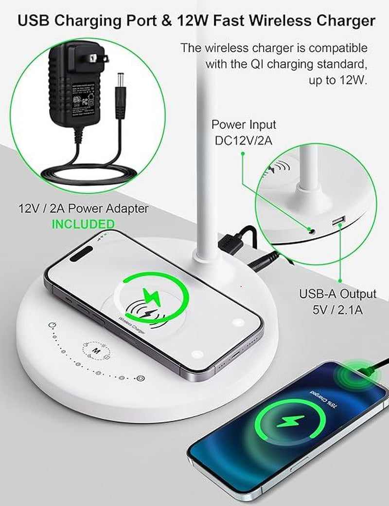 Wireless Charger Desk Lamp Suitable for Home Office