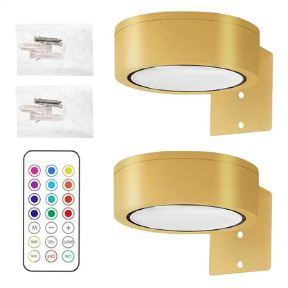 2Pcs LED Wall Sconces Lights 13-Color RGB