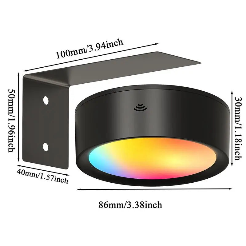 2Pcs LED Wall Sconces Lights 13-Color RGB