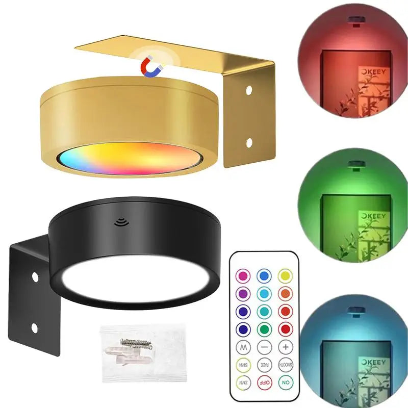 2Pcs LED Wall Sconces Lights 13-Color RGB